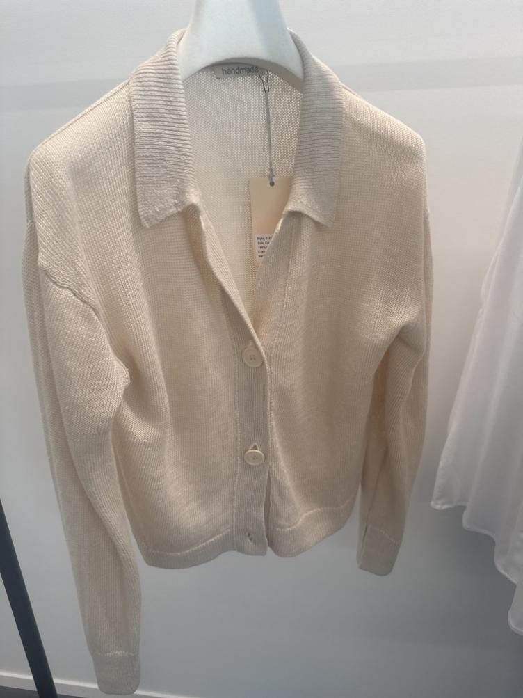 Cardigan geknöpft Leinen rope