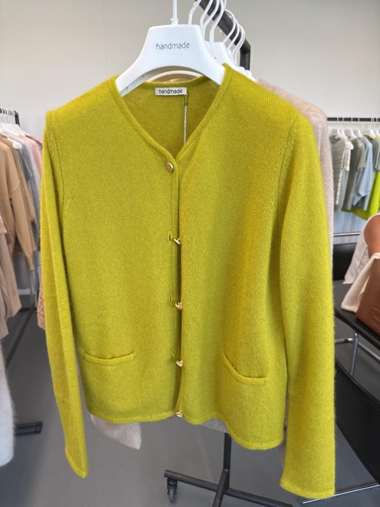 crew-neck cardigan