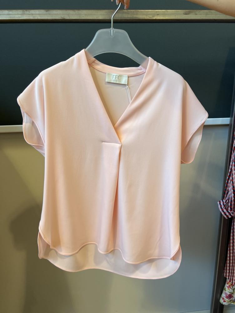 V-Ausschnitt Top chalk