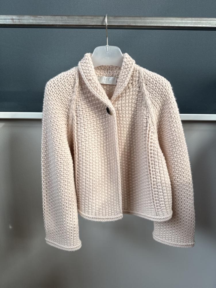 Strickjacke light grey