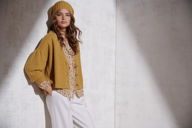 Cardigan honey mustard