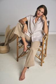 Bluse Polonaise beige