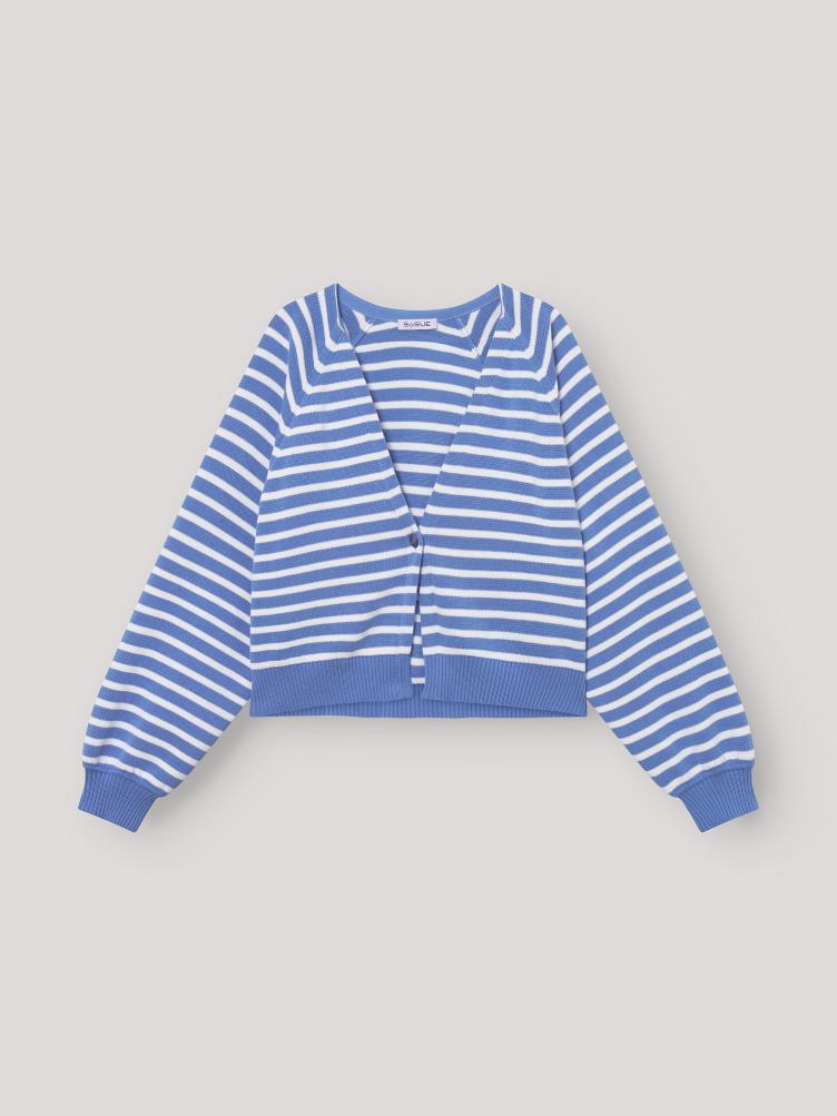 Cardigan Antonia blau gestreift