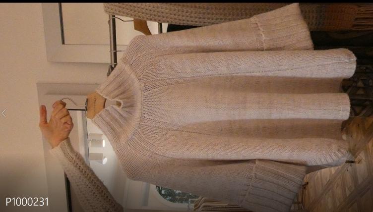 Poncho Pullover grau - 1