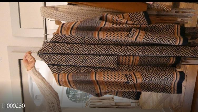 Jacquard Wollmantel - 0