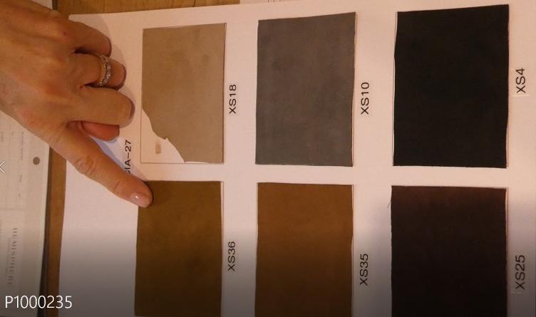 Lederhose Velour graublau - 0