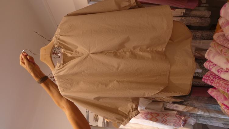 Bluse Baumwolle taupe