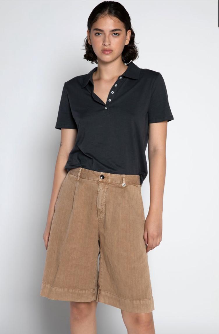 Leinenshorts camel