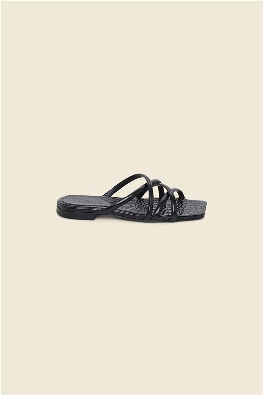EXOTIC SHINE Sandale pure black