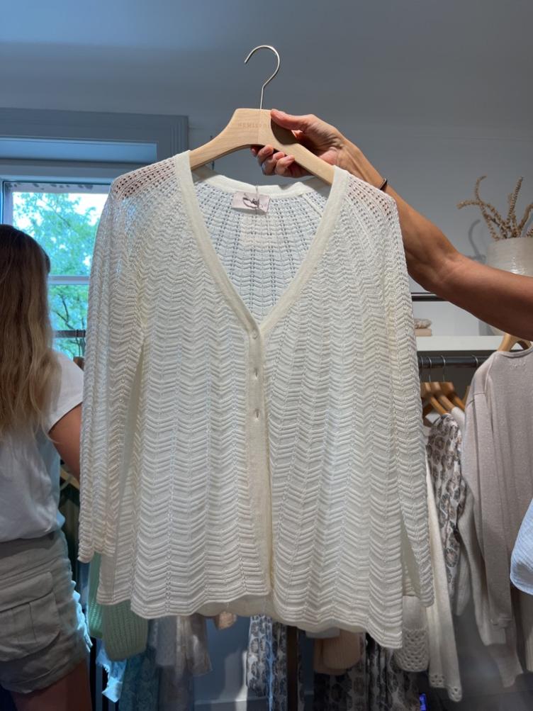 Strickjacke sand