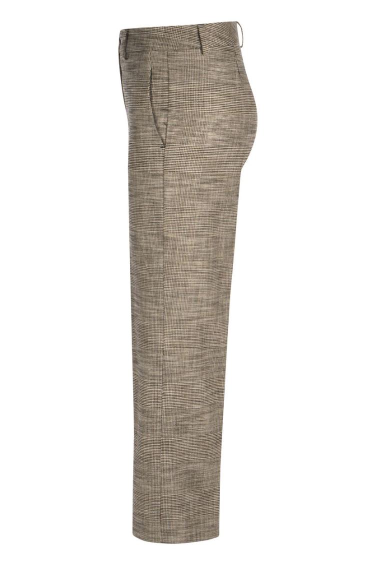 Olessa 7/8 modern check sand/weiss - 0