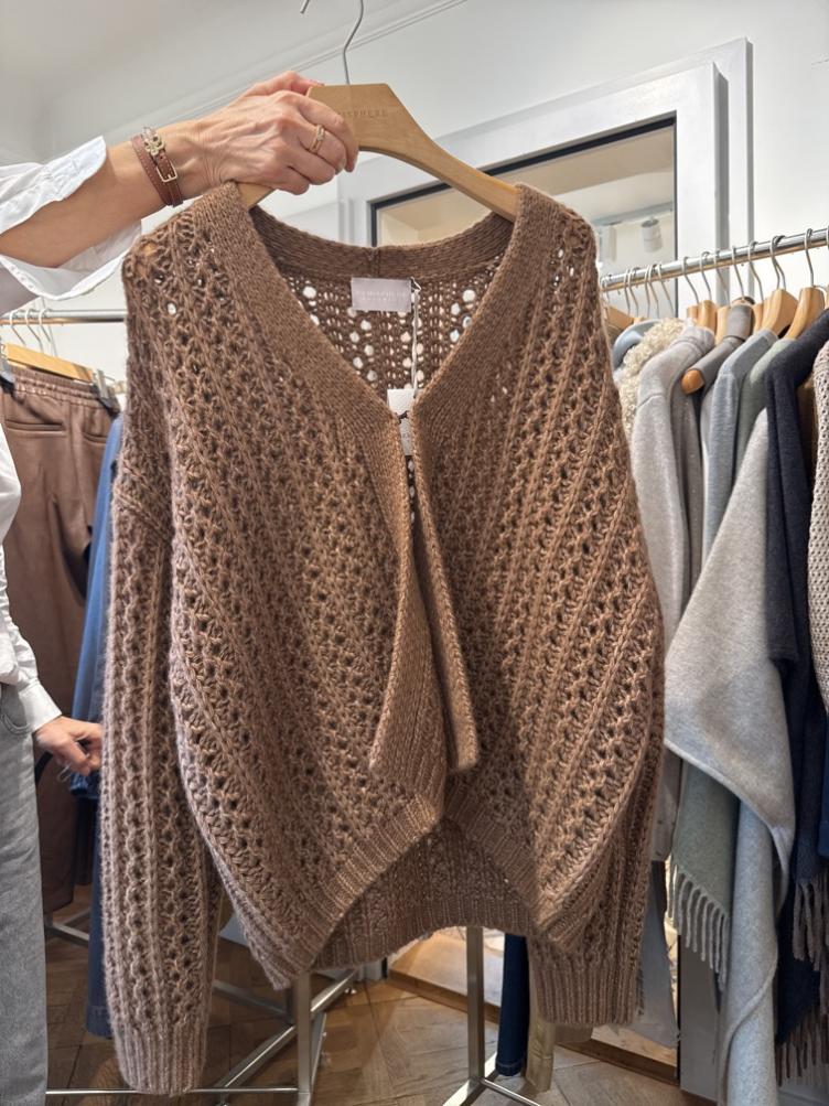 Strickjacke braun