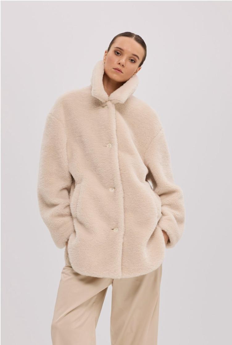 Hey Teddymantel beige