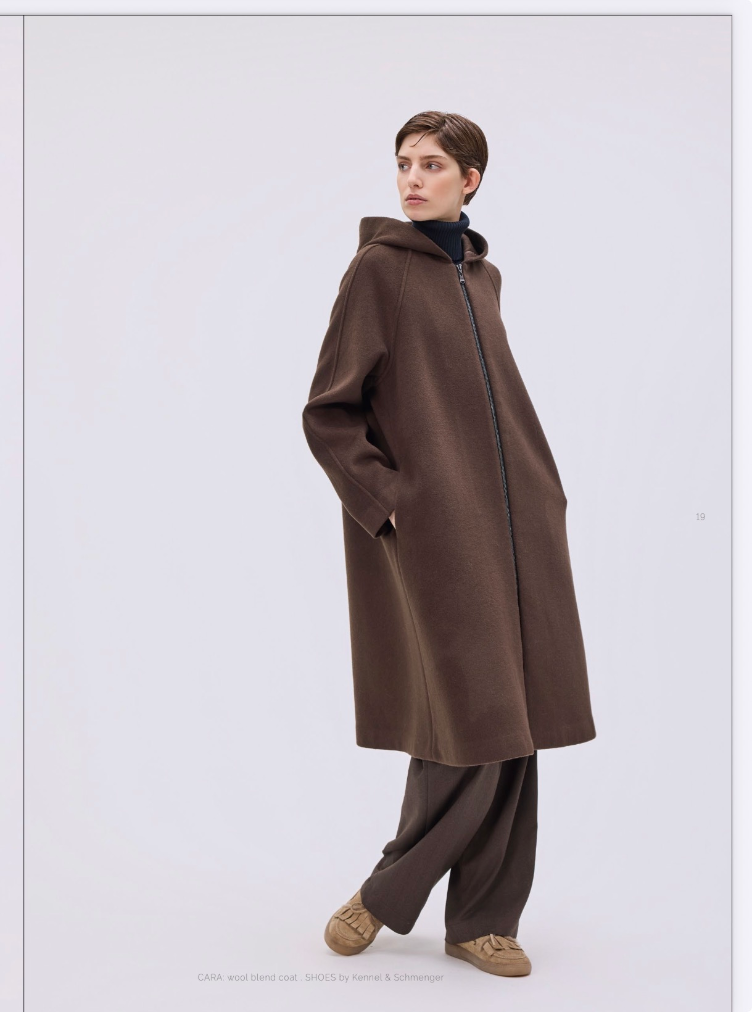 Mantel Cara Wool blend grey