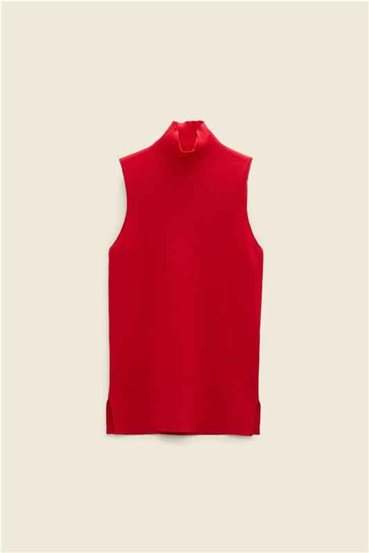 MERINO ELEGANCE top warm red