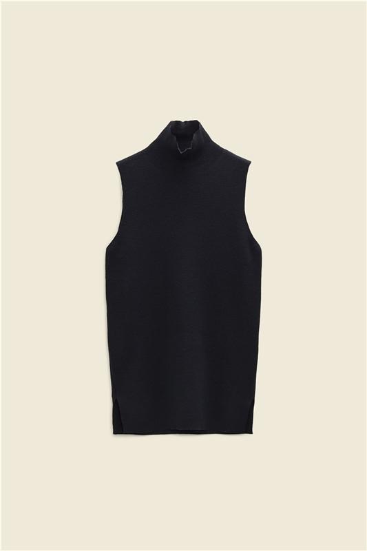 MERINO ELEGANCE top pure black