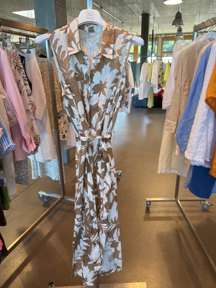Kleid brown print