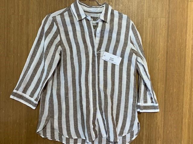 Bluse Blockstreifen olive