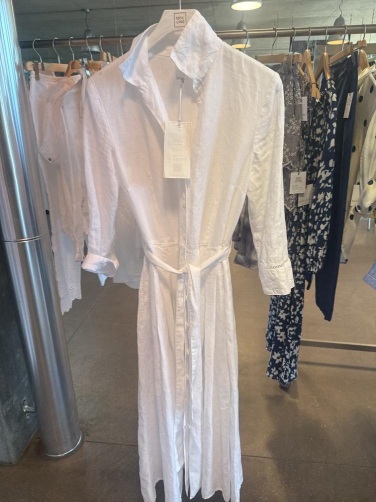 Leinen Kleid WITHE