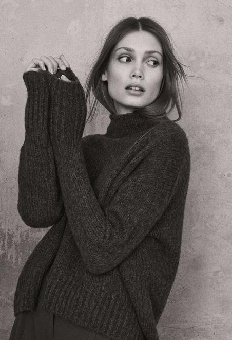 Stehkragenpulli Teddy granit melange