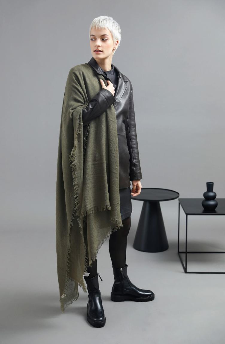 Schal Wrap Lux Solid khaki