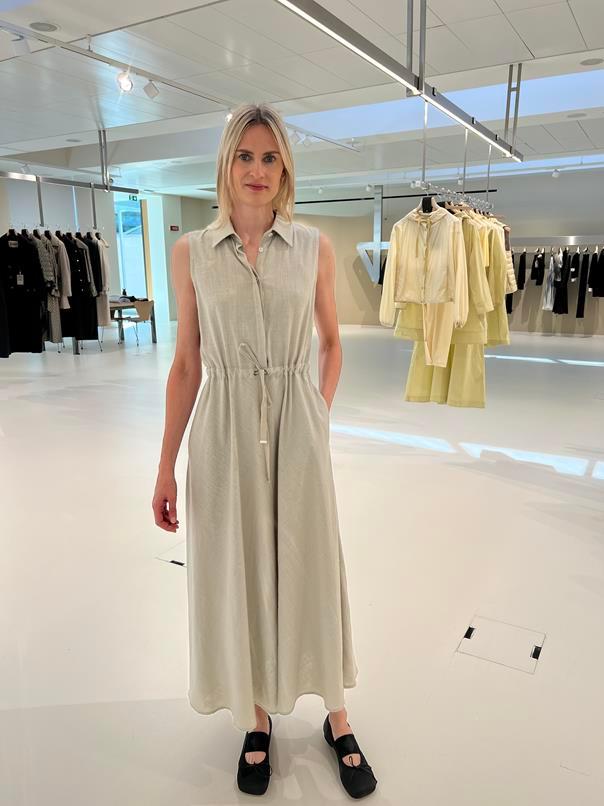 Leinen Kleid creme - 0