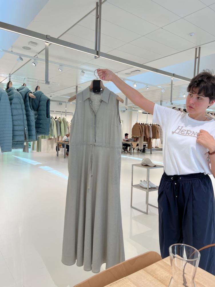 Leinen Kleid creme