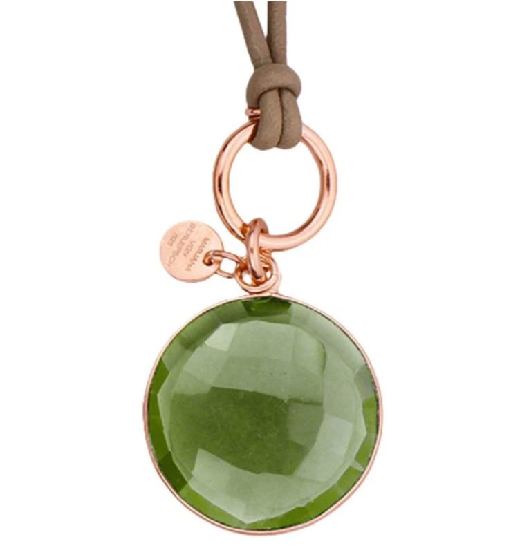 Cooper Kette GR Quarz nougat Lederband