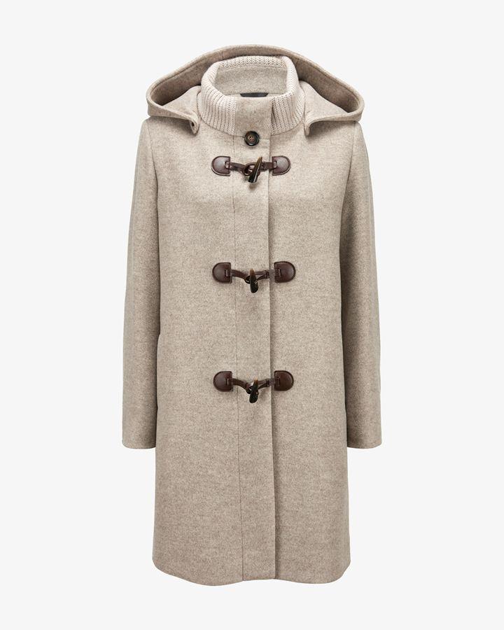 Dufflecoat Wolle greige