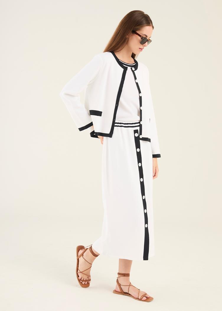Strickjacke Bianco/Notte - 0