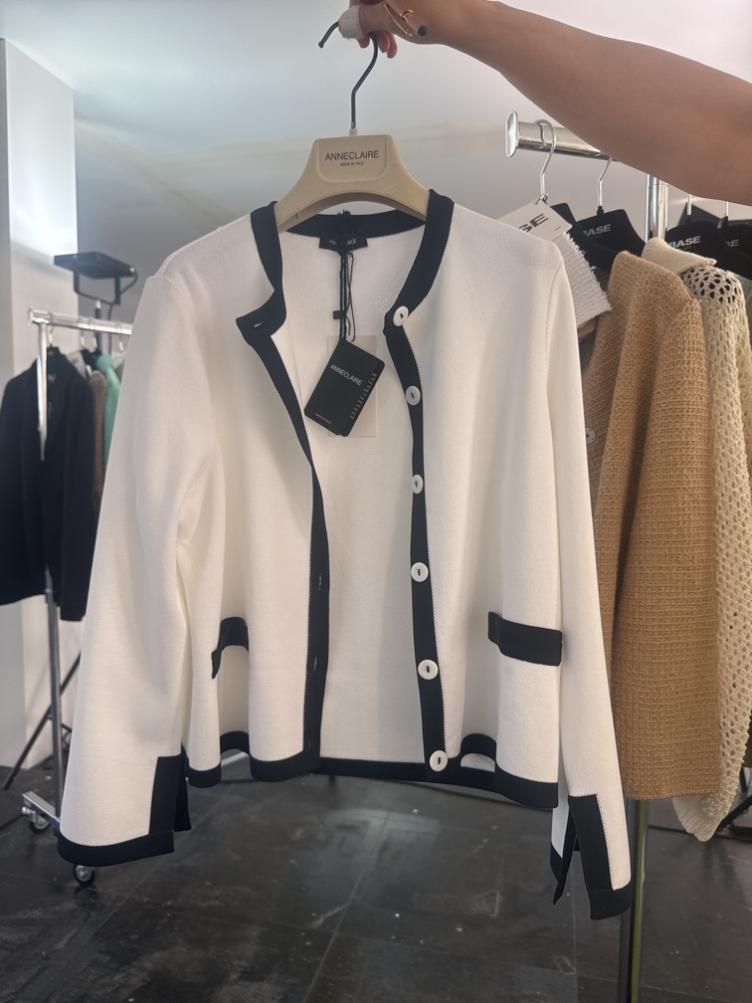 Strickjacke Bianco/Notte