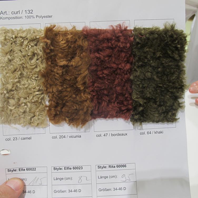 Mantel Elfie Webpelz khaki - 2