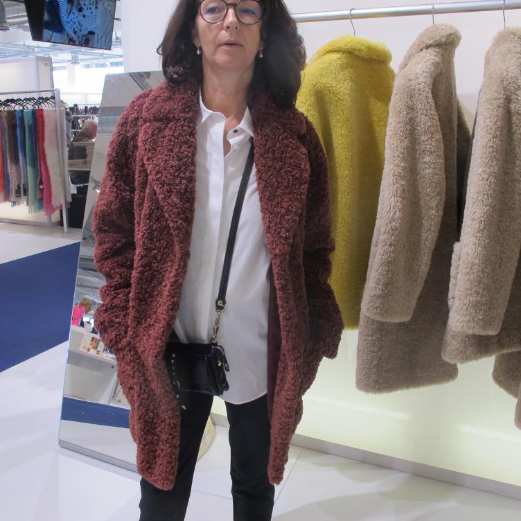 Mantel Elfie Webpelz khaki - 0