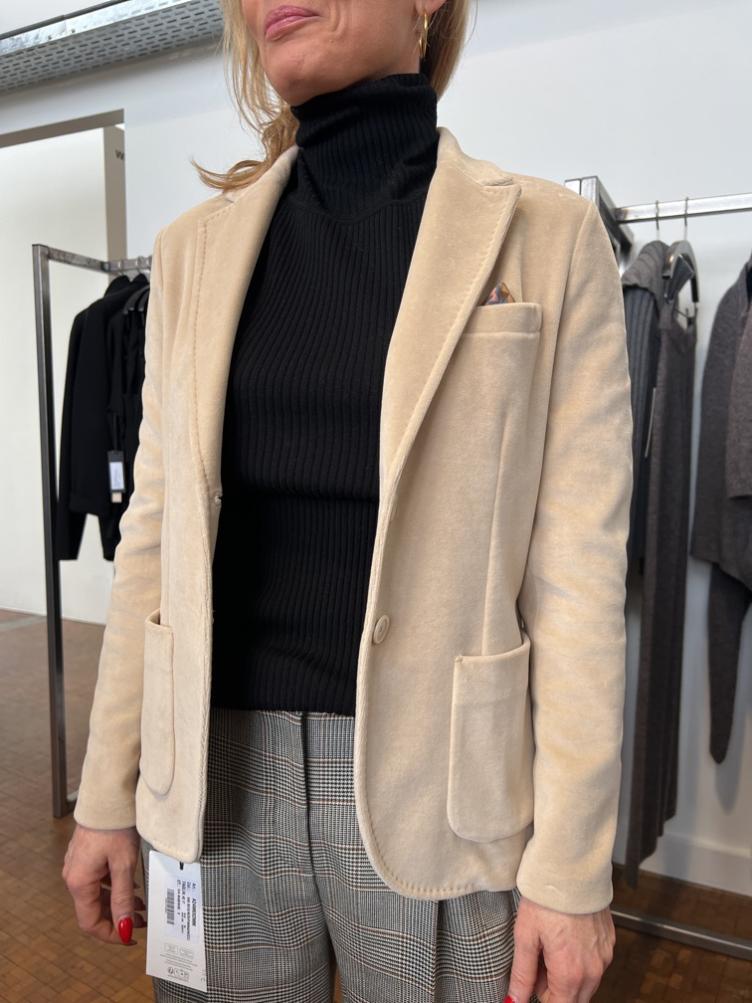 Blazer Velvet uni alloro