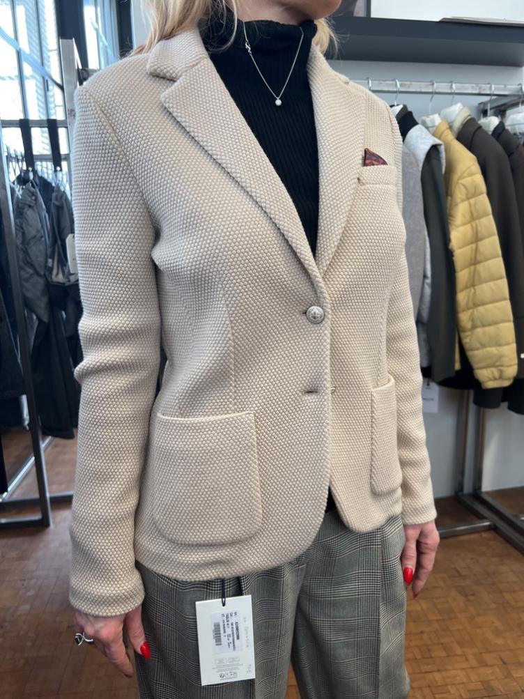 Strickblazer cammello