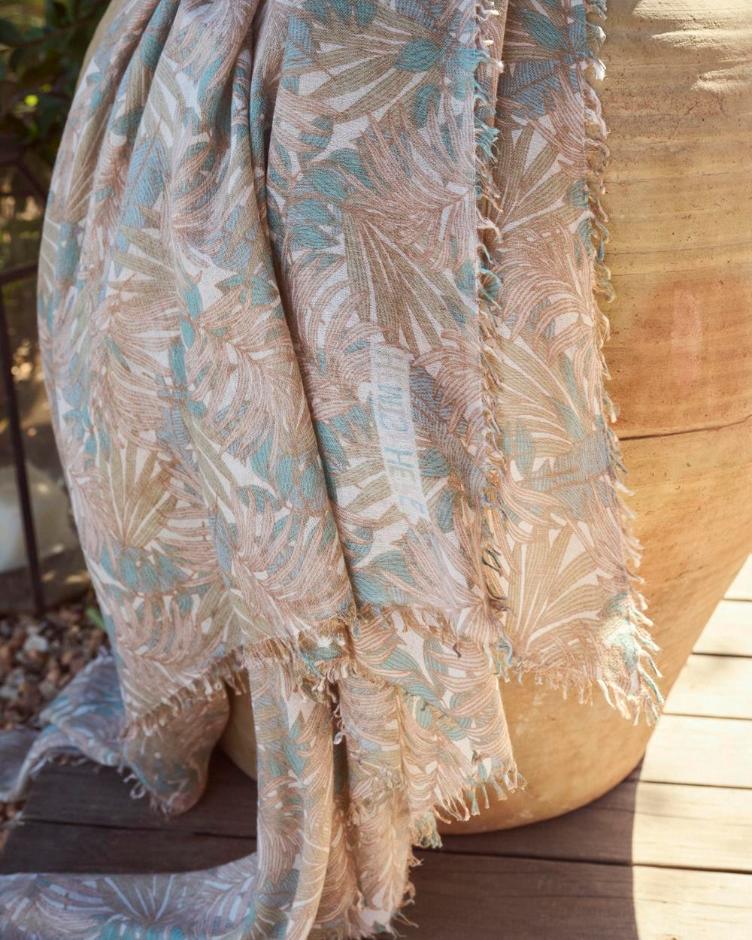Schal leave print