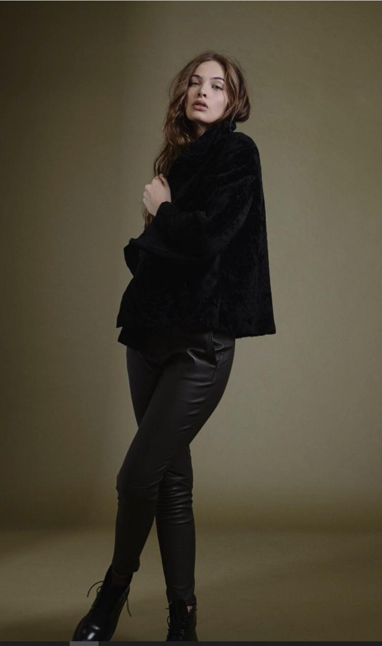 Velours Lederhose Karen AVS Noir