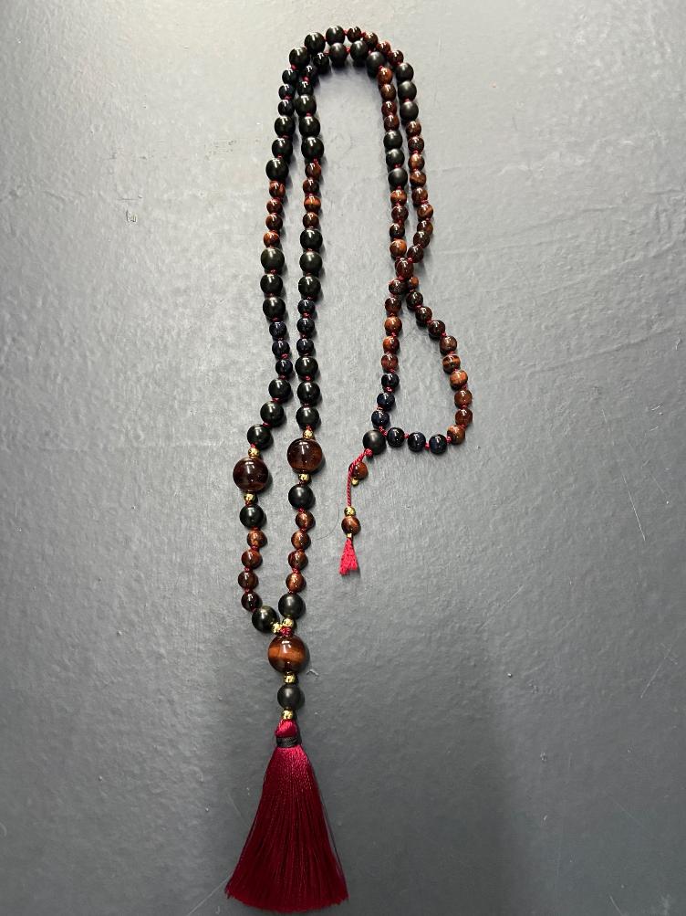 Kette rotes Falkenauge*black