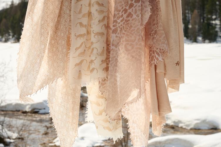 Schal ornamentprint camel/beige - 0