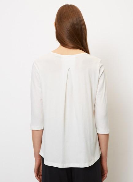 T-shirt longsleeve white cotton