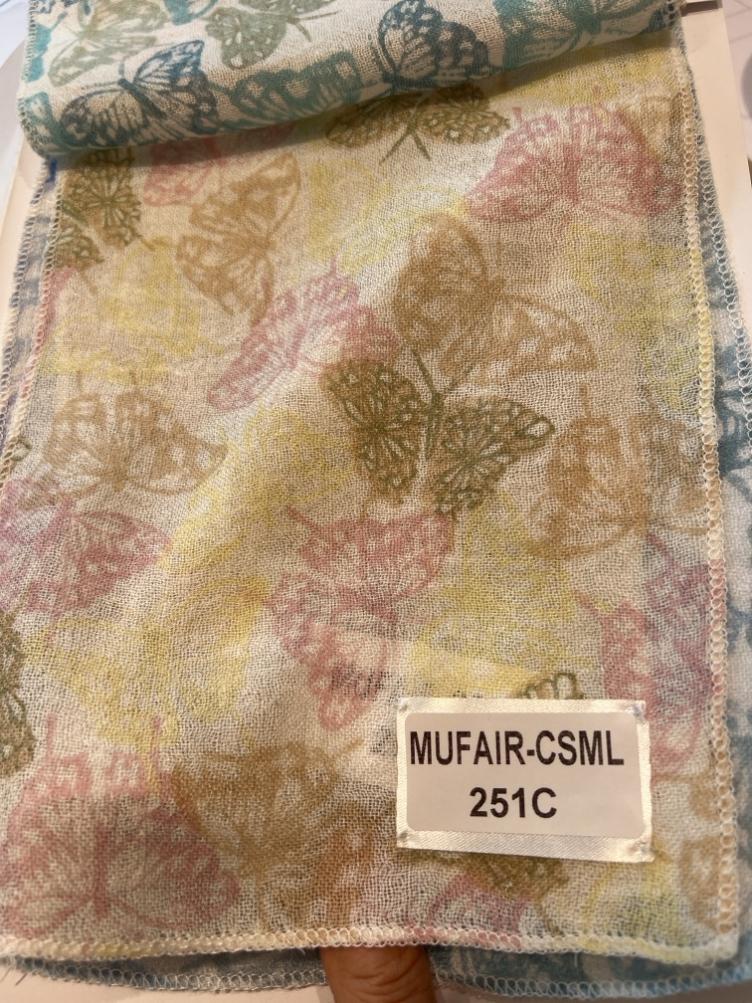 Schal buitterfly print - 0