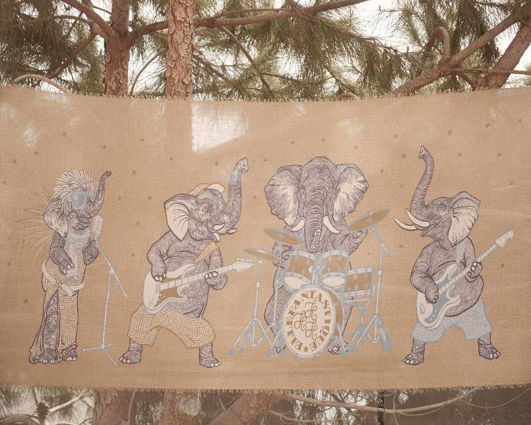 Schal Elephant grau