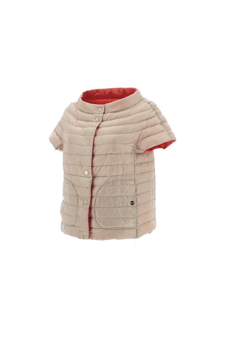 Jacke Nylon Ultralight beige/schwarz reversibel - 5