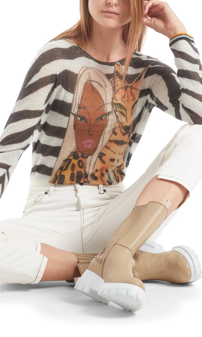 Pullover animal print