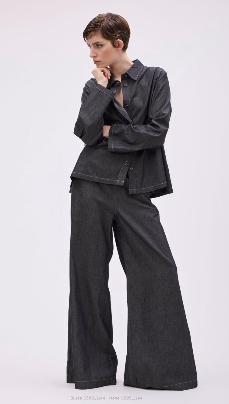 Hose Wideleg Anthrazit