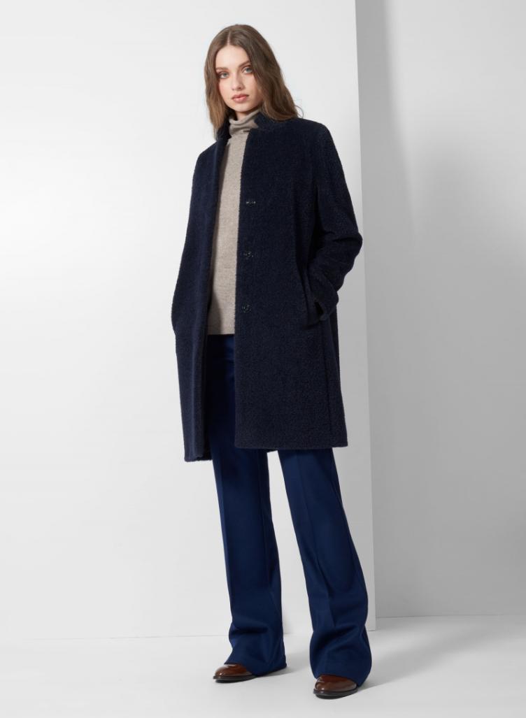Mantel Wolle navy