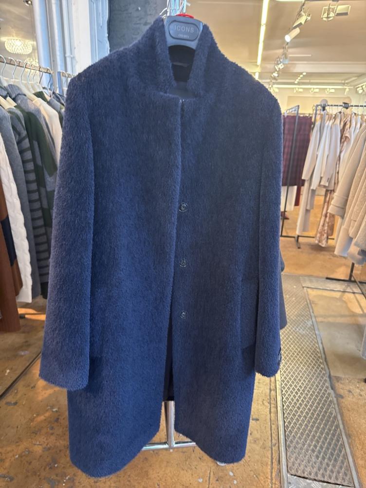 Mantel Wolle navy